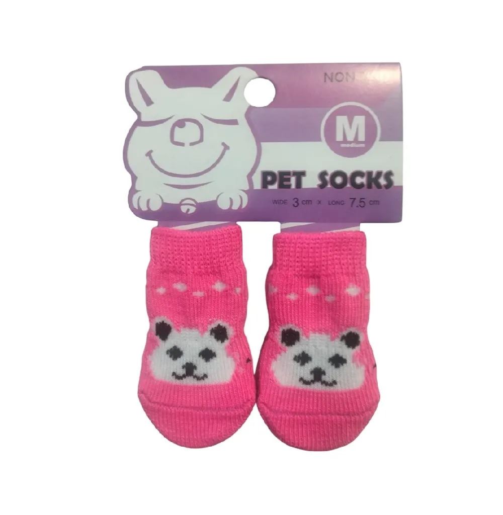 Medias Antideslizantes De Algodón Para Mascotas Perros Y Gatos Talla M